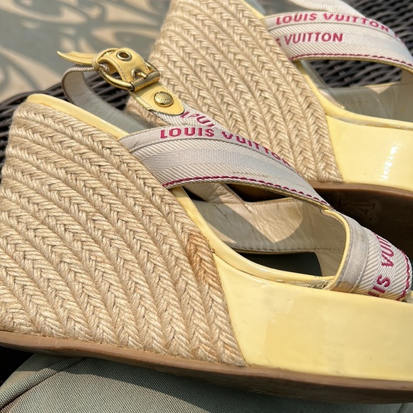 Authentic Louis Vuitton Wedge Sandals-sz 39 - Picture 5 of 8